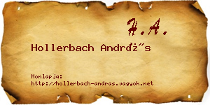 Hollerbach András névjegykártya
